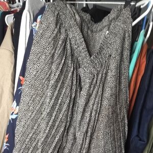 Massini Black and White A-Line Skirt